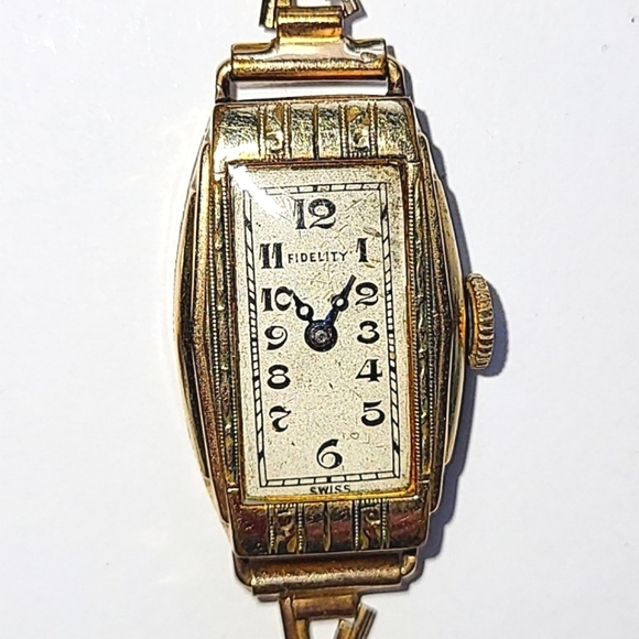 SOLD!!  FIDELITY ART DECO LADIES WRISTWATCH 10K R.G.P. - Picture 3 of 12